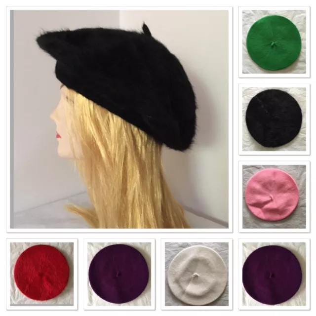 Ladies Beret Womens Beanies Women Beanie Hats French Wool Winter Warm BERET HAT 2