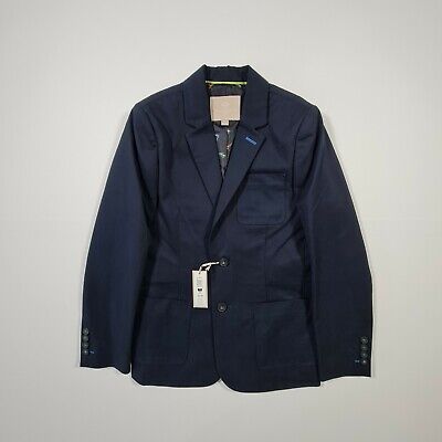 Paul Costelloe Boys Navy Blue Cotton Suit Jacket Blazer Kids Age 6/ 8/ 10 Years