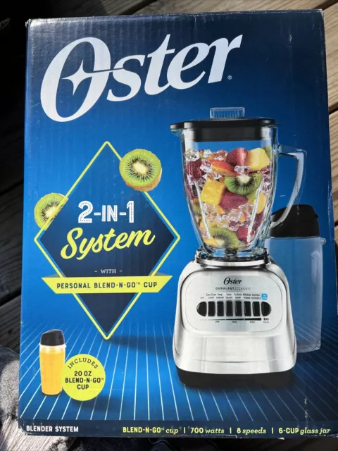 Oster Party Blender with XL 8-Cup Capacity Jar and Blend-N-Go Cup