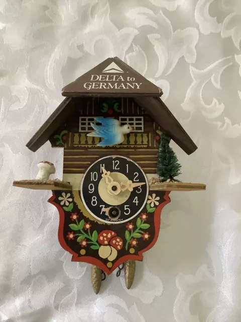 Vintage Rare Miniature Chalet Cuckoo Clock   Germany