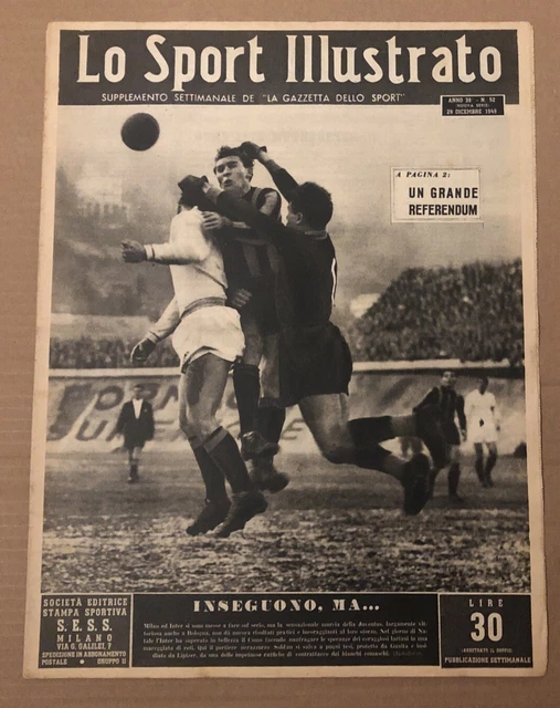 Lo Sport Illustrato – Milan – 12 Janvier 1950 – N°2 – Magazine Sportif Vintage Italien