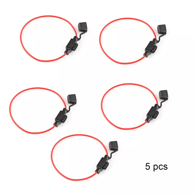 5X en línea mini hoja soporte para fusibles a prueba de salpicaduras para fusibles de 12V 30A coche bicicleta