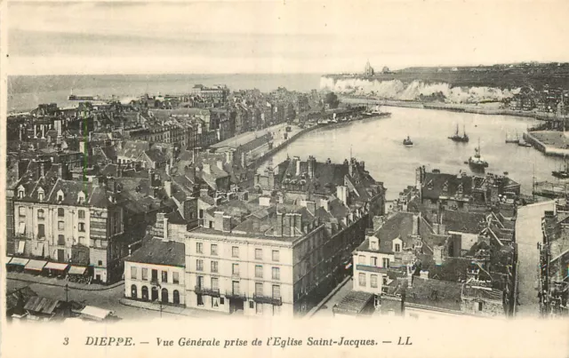 76  Dieppe  Vue Generale Prise De L'eglise Saint Jacques