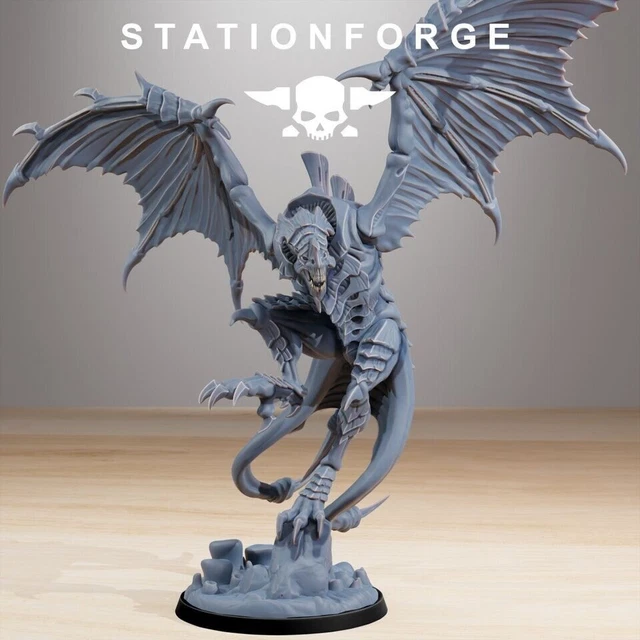 ALIEN MONSTER GRIMDARK DnD Wargaming RPG 3d print Xenarid Flyer Leader ...