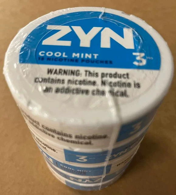 ZYN COOLMINT 3MG 5 Tins/75 pieces FREE Same Day Ship MonSat Priced to