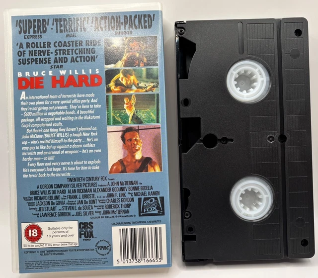 1989 UK VHS CBS Fox Video of Die Hard / Bruce Willis / 1 Owner / Play ...