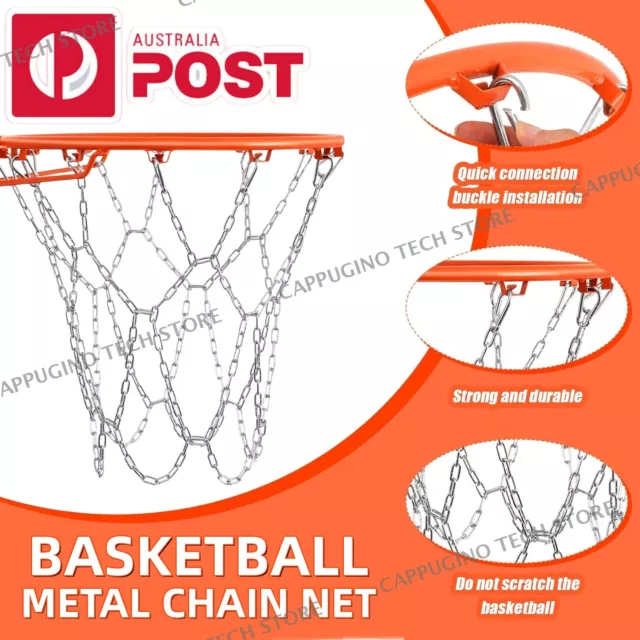 Heavy Duty Basketball Ring Metal Chain Net Official Size Rims Hoop 12 Loop NEW