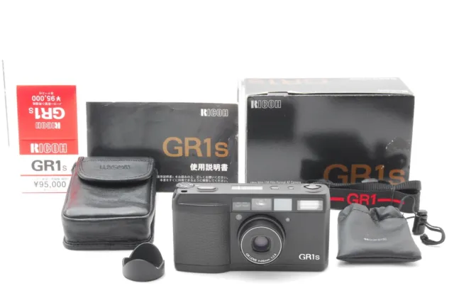 Read! [N MINT in Box w/Case Hood] Ricoh GR1s black 35mm Film Camera From JAPAN