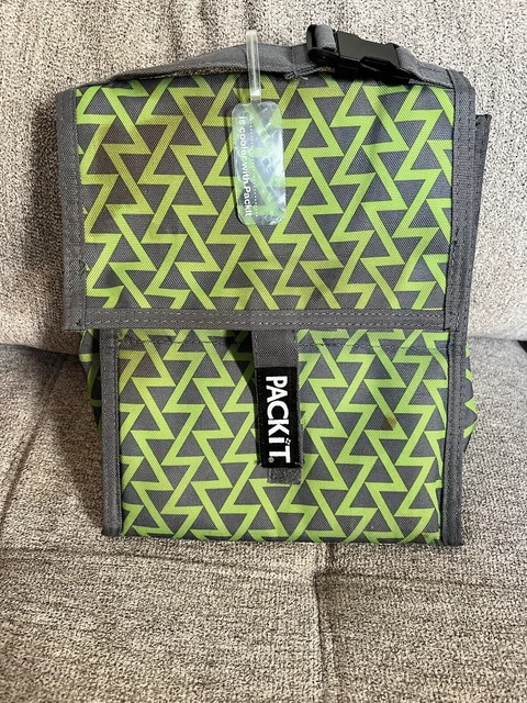 Packit Freeze Go Freezable Lunch Bag with Zip Closure Green