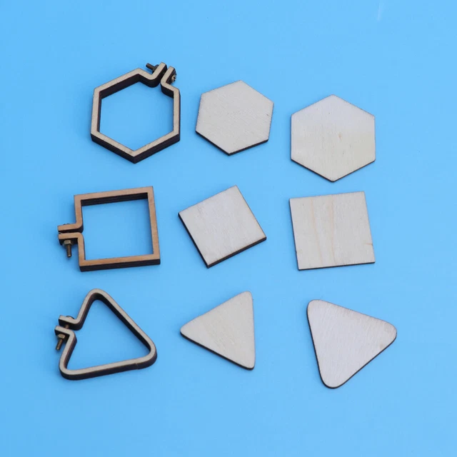 4 Pcs Runde Stickrahmen Aus Holz Nährahmen Für Anhänger Das Kreuz