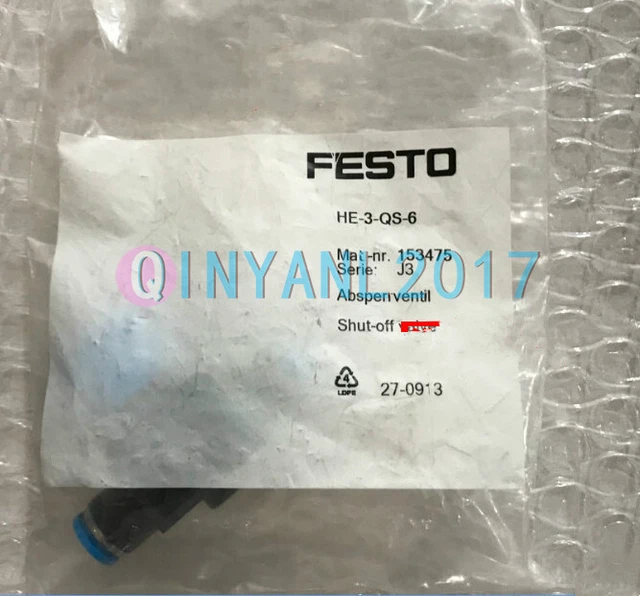 1PC New FESTO HE-3-QS-6 153475 globe valve
