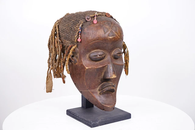 Chokwe Mask 13" on Stand - DR Congo - African Art