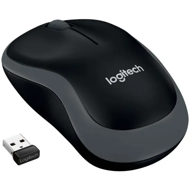 Logitech Wireless Mouse M185 Gris | Souris PC sans fil ambidextre capteur