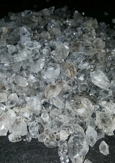 Double Terminated Clear Quartz Natural With Anthracite, 2 Phase Inclusions...