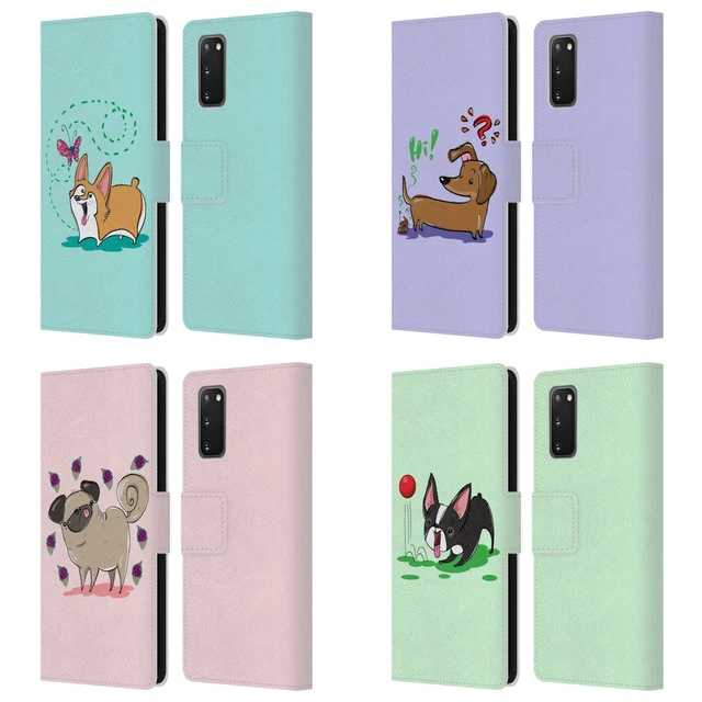 Official Grace Illustration Dogs Leather Book Wallet Case For Samsung Phones 1