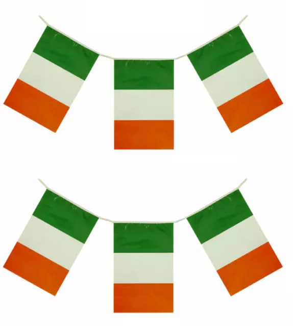 24ft St Patricks Day Flag Bunting Ireland Irish Party & Pub Decoration QR36