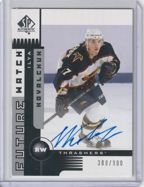 2001-02 Ud Sp Authentic Future Watch Rookie Auto #175 Ilya Kovalchuk 388/900