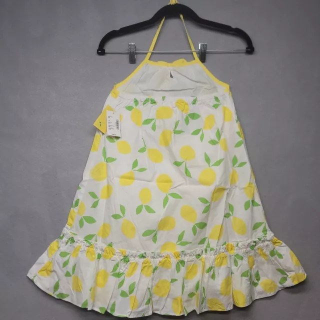 NWT Gymboree Girls White Lemon Sleeveless Spaghetti Strap Mini Halter Dress US12 2