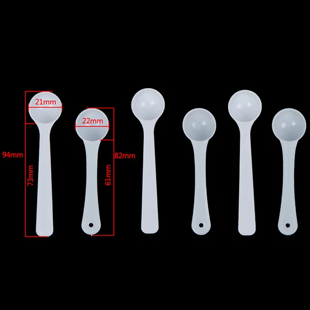 20PCS 1g Plastic 1 Gram Scoops/Spoons For Food/Milk/Medcine Measuring Spoons'AY