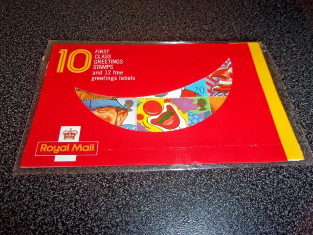 1990 Kx1 Greetings Stamps Booklet Of 10 First Class Stamps Wrapped Sealed Gb R/M