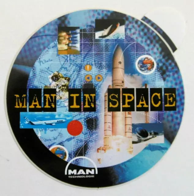 Adesivo Pubblicità Man IN Space MT Aerospaziale Tecnologia 2005