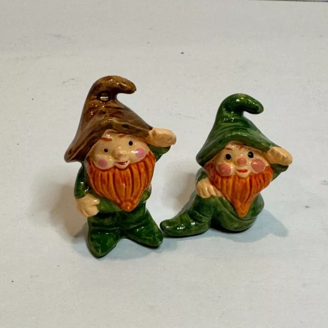 Mid Century Vintage Irish Leprechaun Figurines (2) Japan MCM St. Patrick’s Day