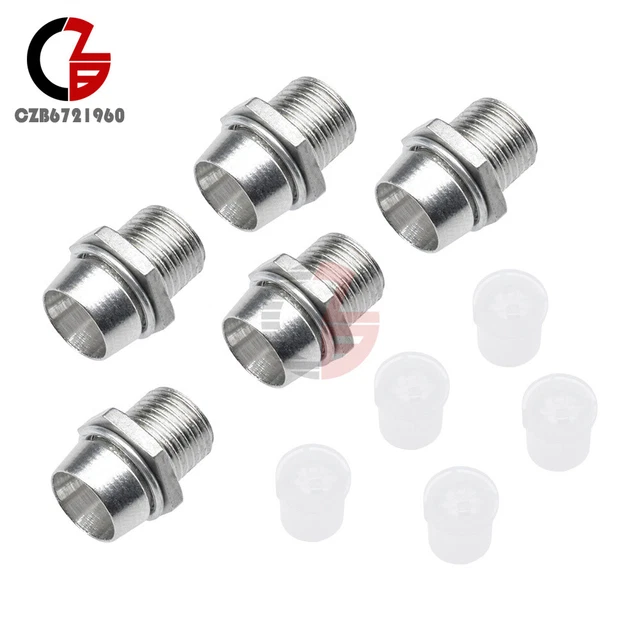 10 PCS 5MM Chrome Metal Silver Bezel LED Holder Panel Display Mount Base Rubber
