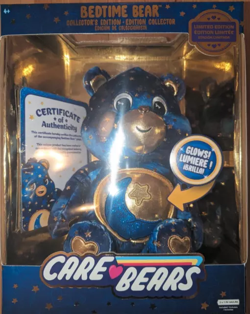 Care Bears Bedtime Bear Limited Collector's Edition Navy Gold Plush |BRAND NEW