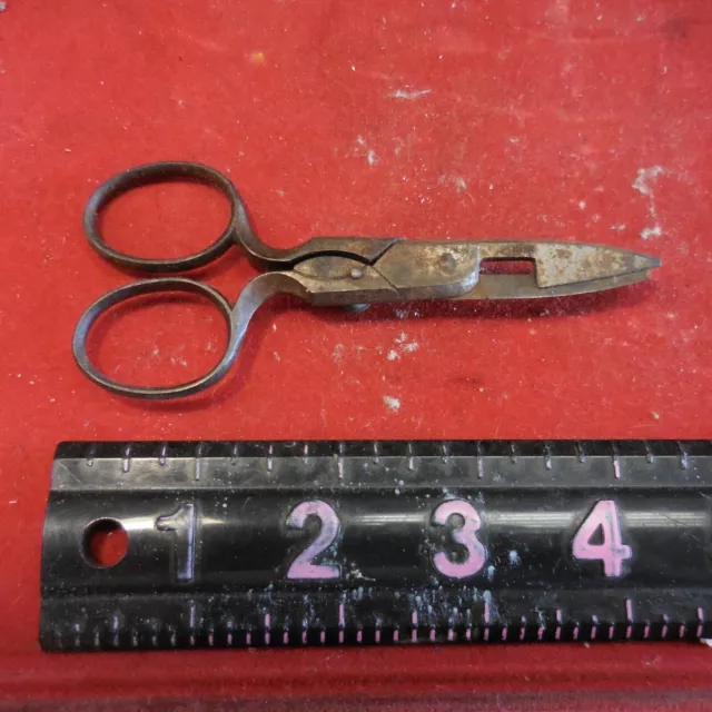 Clauss Button Hole Sewing Scissors Vintage USA Adjustable Small 4 3/4 long  Old