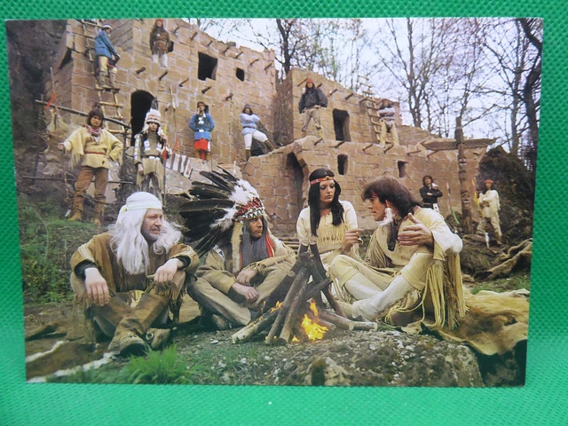 AK Lennestadt Elspe Karl-May-Festspiele, Indianer am Lagerfeuer (Nr. 1359)