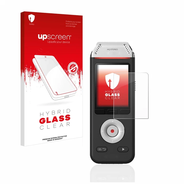 upscreen Glas Panzerfolie für Philips VoiceTracer DVT2810 Schutz Glas Folie 9H