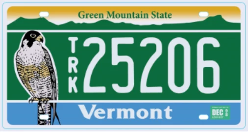 Plaque D'Immatriculation Vermont Originale - Occasion - Fabriquée Aux États-Unis