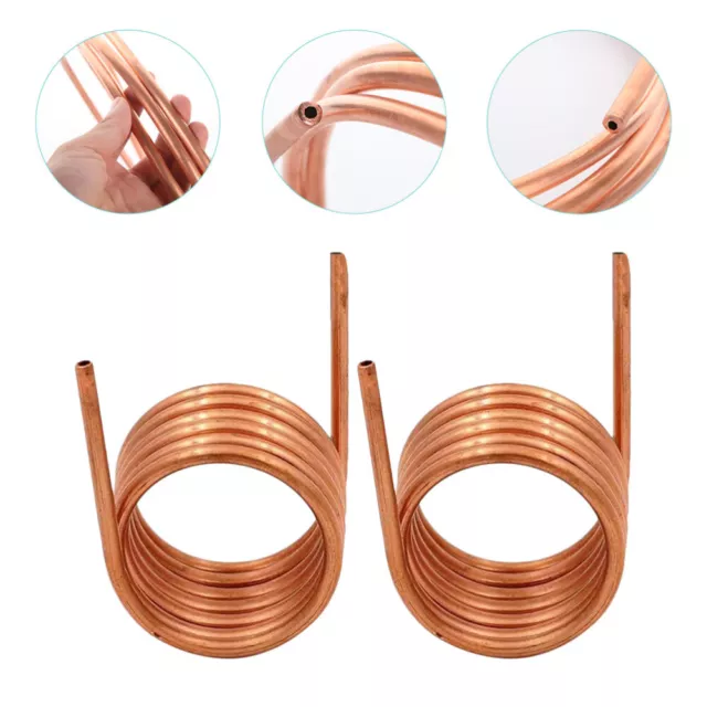 2 Pcs Copper Tube Coil Freezer Tubing for Air Conditioner