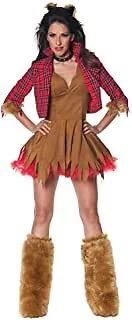 Underwraps Howlin' Wolf red black checkered pattern Halloween Costume Size Large