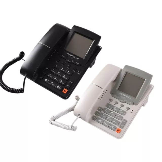 Desktop Landline Phone Two-line with LCD Display and Multiple Features