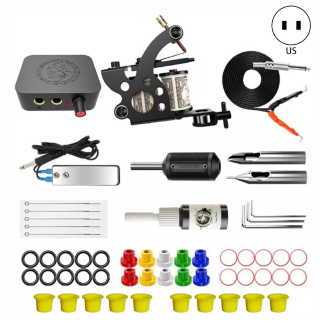 Complete Tattoo Machine Kit For Beginners Both For Liner&Shader Full Accessories