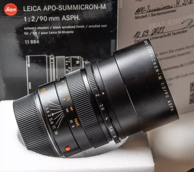 Leica APO-SUMMICRON-M 90mm ASPH 11884, Leica Garantie, siehe Leica Zertifikat!