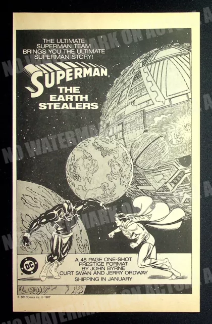 Superman the Earth Stealers DC Comics Trade Print Magazine Ad Poster ADVERT