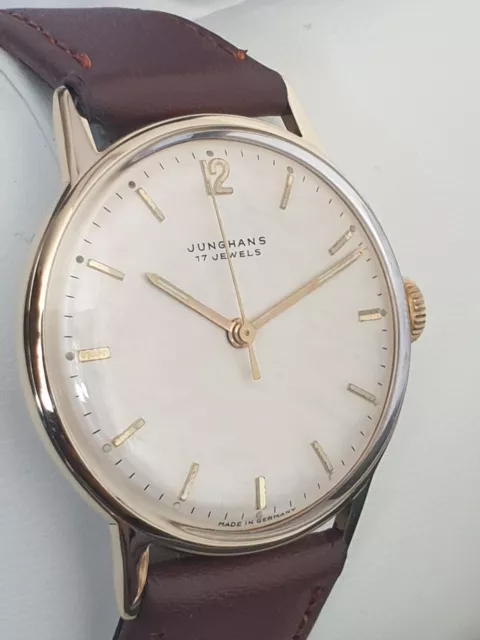 JUNGHANS -Max Bill-KAL. J 687 -HANDAUFZUG-VINTAGE-HERRENUHR TOP