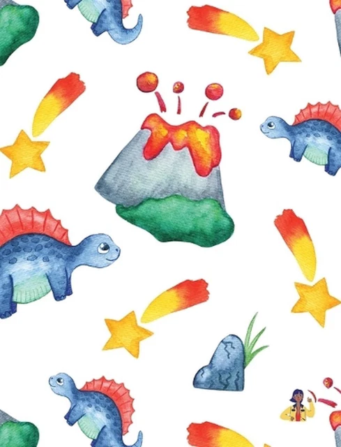 Dinosaurs with Scissor Skills Coloring Book for Children (8x10 Hardcover Colorin