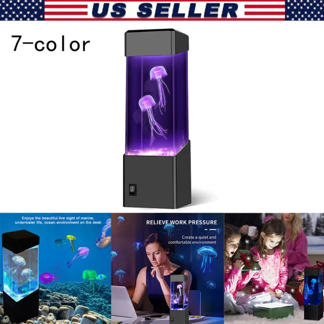 Jellyfish Aquarium Lamp Electric Fake Fish Tank LED Colour Changing Mood Light