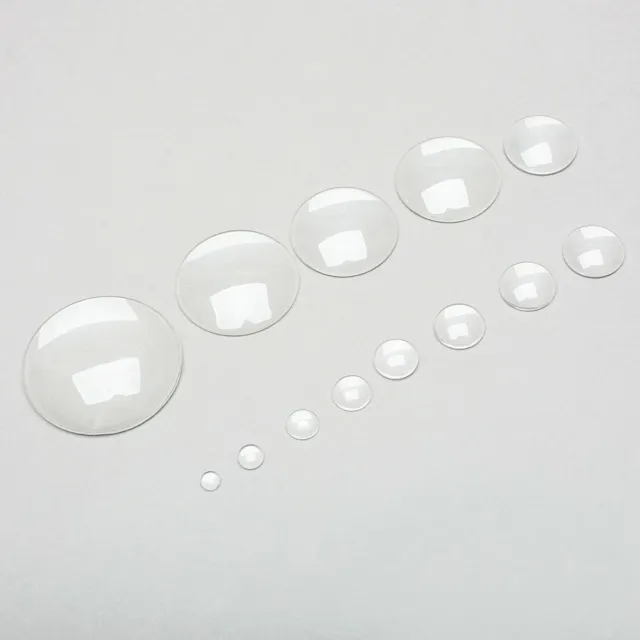 6-50mm Clear Glass Dome Cabochons for Photo Pendant Craft Jewelry Making Parts