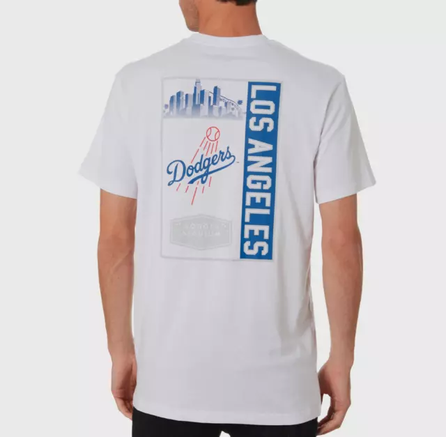 MAJESTIC LA Dodgers MLB White Mens T-Shirt Size Large