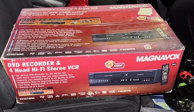 MAGNAVOX ZV427MG9 DVD Recorder & 4 Head Hi-Fi Stereo VCR Brand New