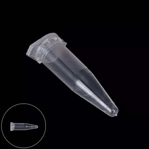 50X 1.5ml Lab Clear Micro Plastic Test Tube Centrifuge Vial Snap Cap Containe Nj