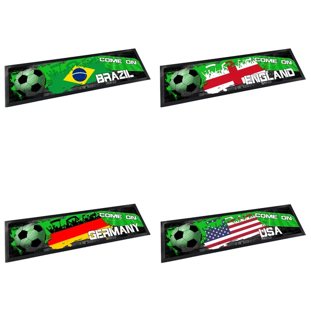 Come On (verschiedene Teams) Fußball Gummi Bar Läufer/Bar Matte