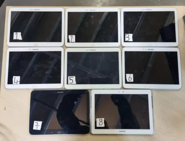 Job Lot Of 8 Working Samsung Tablets Mixed Models | 2120