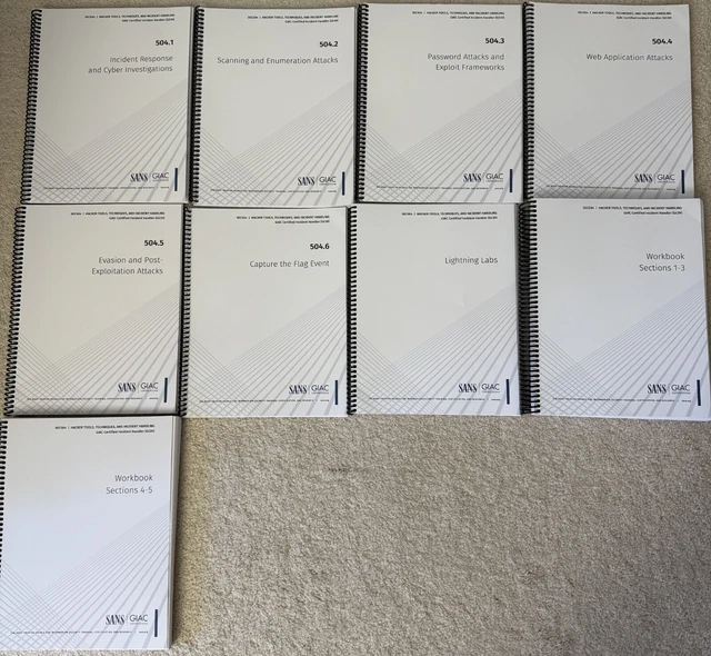 SANS SE504 (GCIH) Books - New Latest Edition $600.00 - PicClick SANS SEC504 textbook