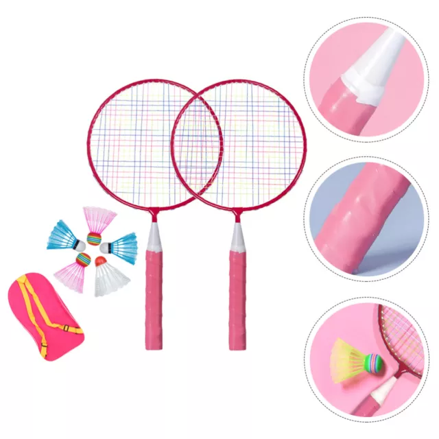 Rosa Ferrolegierung Badminton Schläger Kind Professioneller Badmintonschläger
