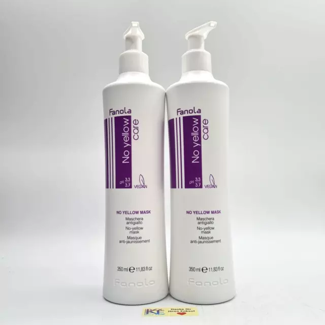 2x Fanola No Yellow Care Haarmaske - No Yellow Mask 350 ml G214